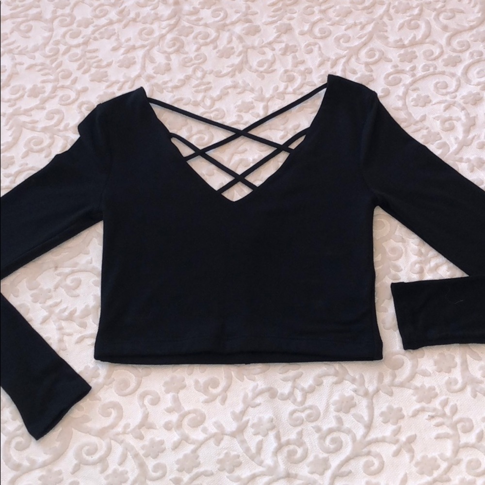 🔥SO Sexy Crop L/S Top-Sz Small